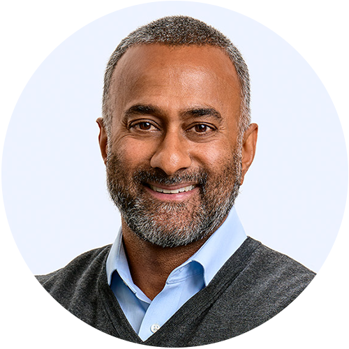 A portrait of Krishna Polu, a director of Sardona Therapeutics